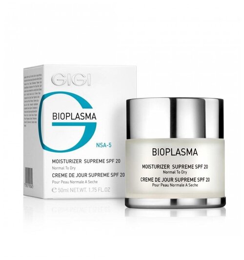 Крем для нормальной и сухой кожи лица GiGi Bioplasma Moisturizer Supreme SPF20 50 мл