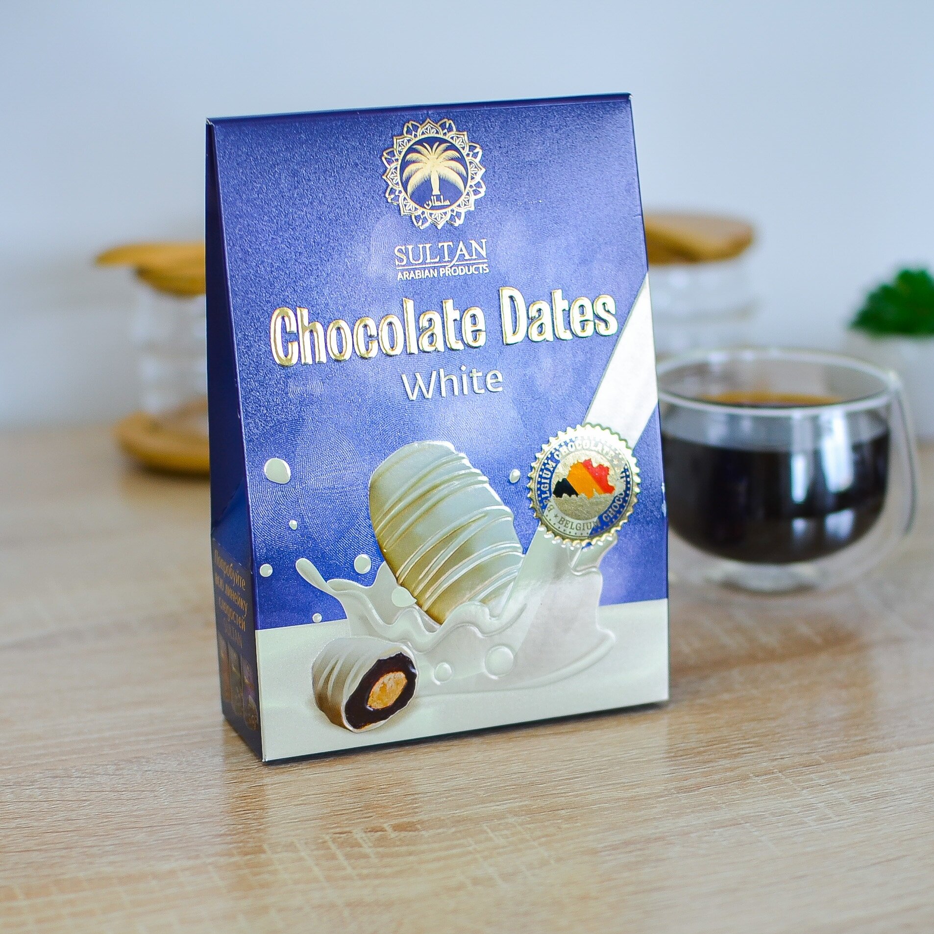 Финики в белом шоколаде с миндалём Chocolate Date 100 г - фотография № 3
