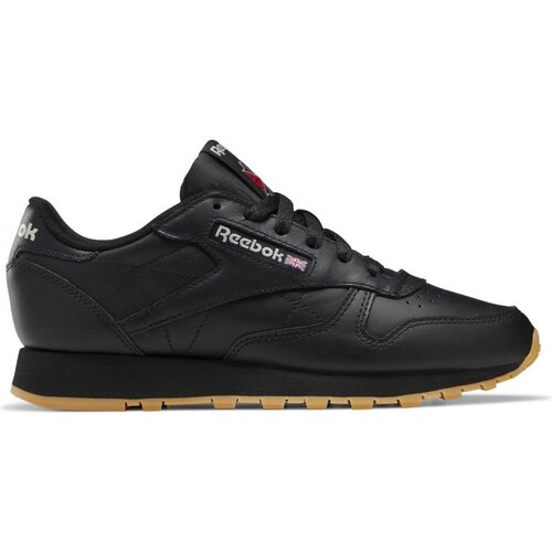 фото Кроссовки reebok classic leather, демисезон/лето, повседневные, натуральная кожа, низкие, размер 5,5 us, черный, коричневый