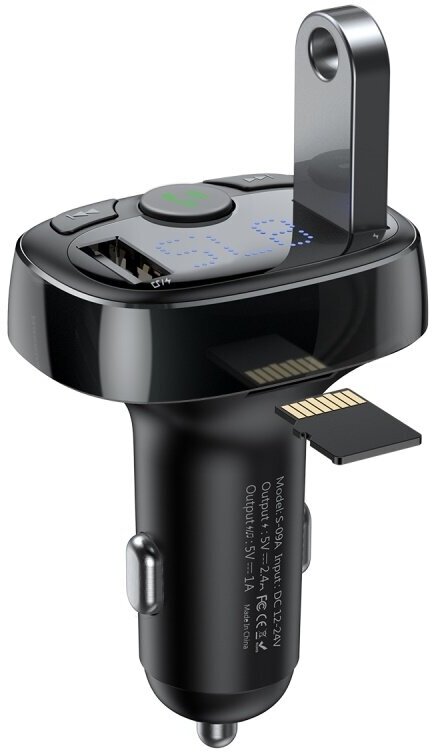 FM-трансмиттер Baseus S-09A Bluetooth MP3 Car Dual usb черный — фото 1