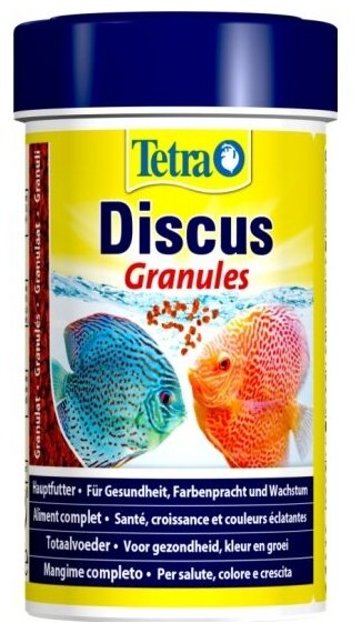 Корм для рыб Tetra Diskus гранулированный, основной корм для дискусов 100мл.
