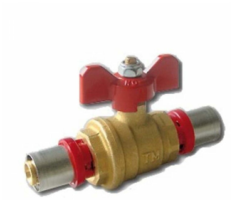 фото TIEMME Кран Tiemme 20*20 шаровый пресс (1680007 / 1691R2020)