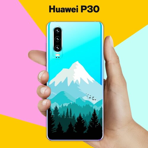 Силиконовый чехол Снежные горы на Huawei P30 силиконовый чехол снежные горы на honor 8a