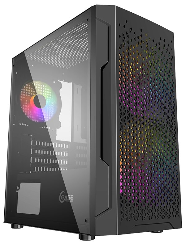 Корпус Powercase Mistral Micro Z3B Mesh LED mATX Tempered Glass Black CMIMZB-L3