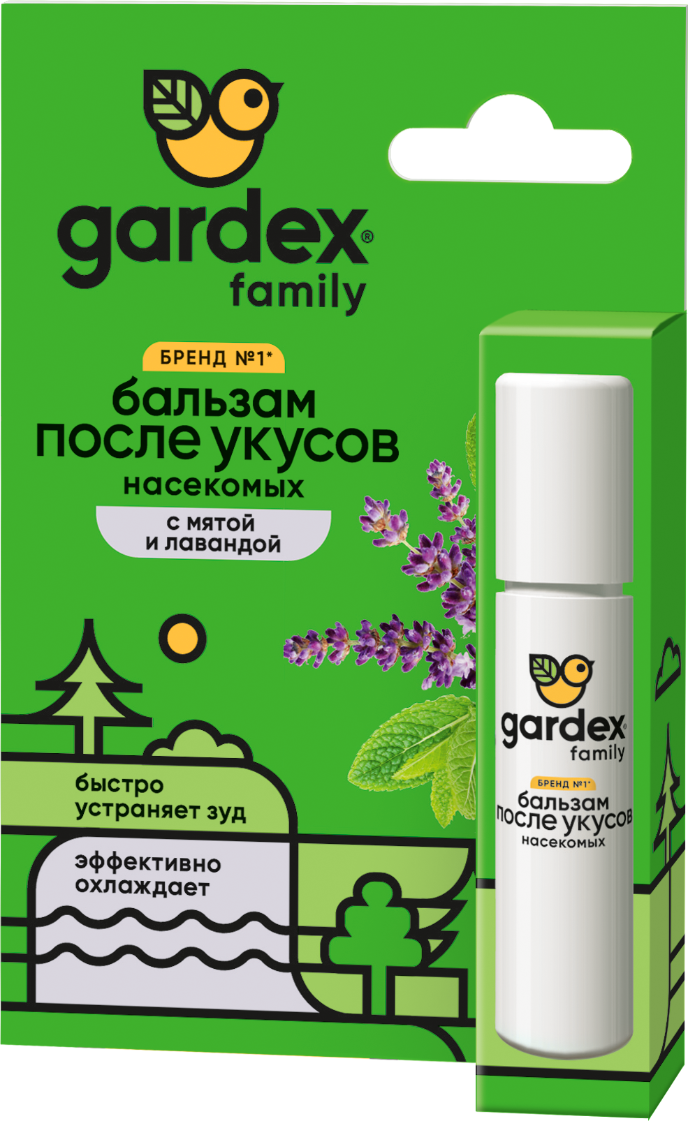 Бальзам после укусов комаров роликовый Gardex Family после укусов насекомых 7мл