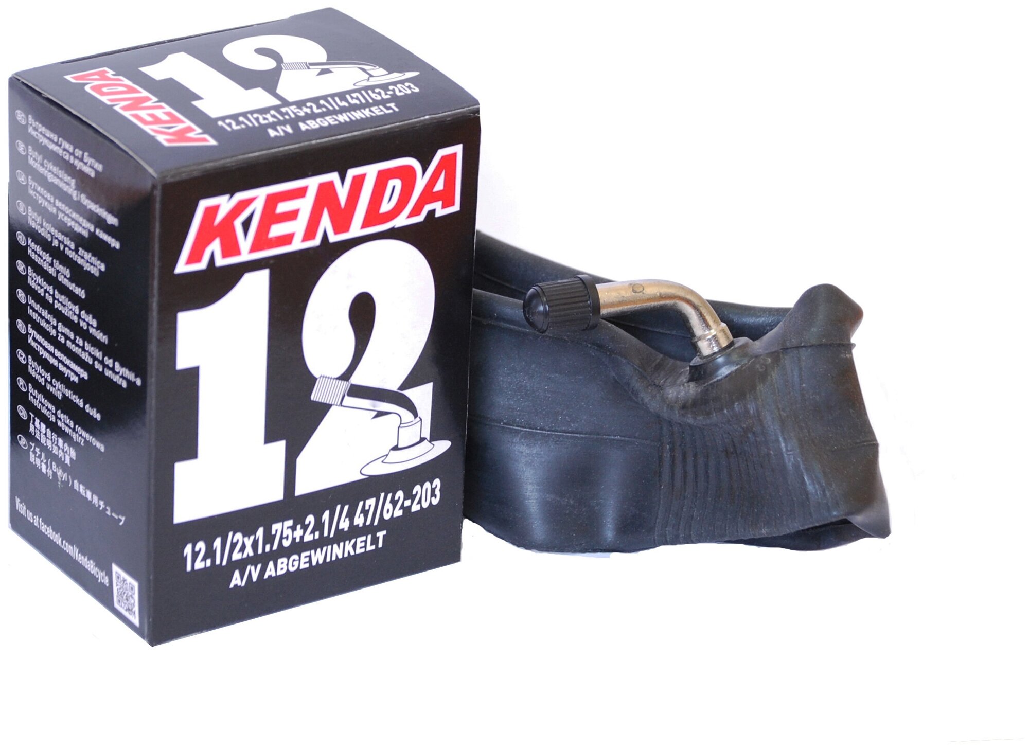 Камера Kenda 12" авто 1,75-2,125 (47/62-203) нипель 45 (50) 5-511803