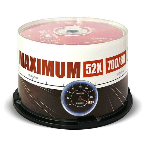 Носители информации CD-R, 52x, Mirex Maximum, Cake/50, UL120052A8B