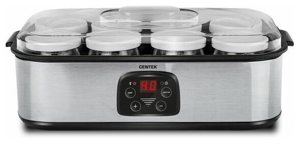 Йогуртница CENTEK, 30 Вт, 8 ёмкостей, стекло, таймер, CT-1443 - фотография № 4