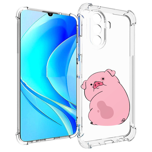 Чехол MyPads милый-поросенок детский для Huawei Nova Y70 / Nova Y70 Plus (MGA-LX9N) / Huawei Enjoy 50 задняя-панель-накладка-бампер чехол mypads крутой поросенок для huawei nova y70 nova y70 plus mga lx9n huawei enjoy 50 задняя панель накладка бампер