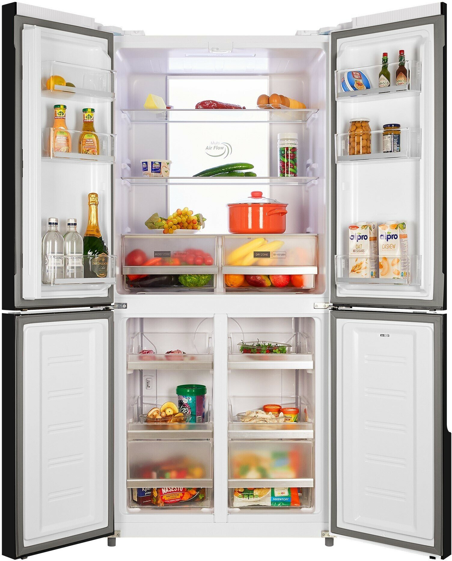 Холодильник Side by Side NORDFROST RFQ 510 NFGW inverter