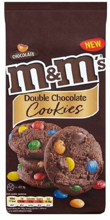 Печенье M&Ms Double Chokolate Cookies / М&Мс Дабл Чоколейт кукис 180 г. (Великобритания) - фотография № 4