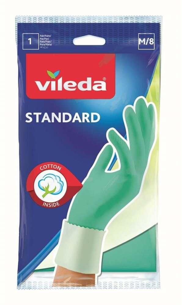 Перчатки VILEDA "Стандард" с напылением, р-р M - фотография № 6