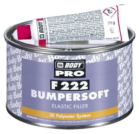 Шпатлевка BODY PRO F222 BUMPERSOFT (черн.) (0,25кг)