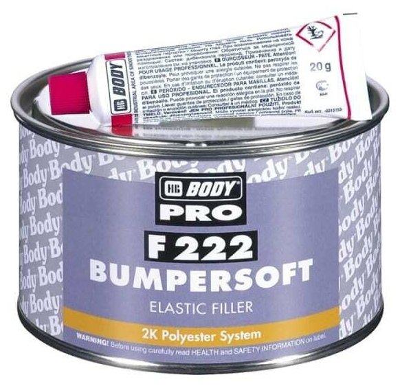 Шпатлевка BODY PRO F222 BUMPERSOFT (черн.) (025кг)