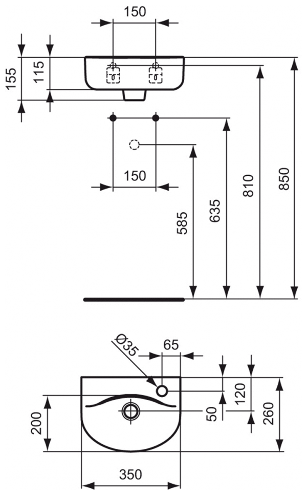 Мини-раковина Ideal STANDARD Connect E 7915 - фотография № 5