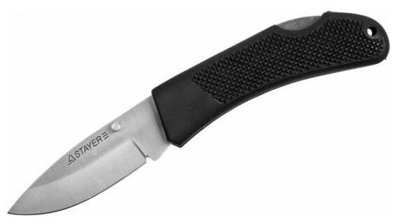 Нож Stayer складной с обрезиненной ручкой, большой 47600-2 z01