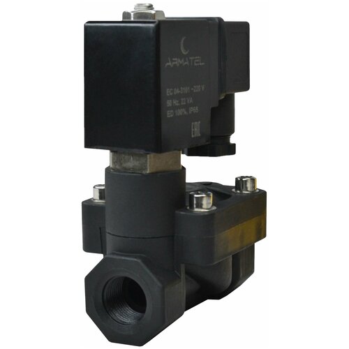 Клапан электромагнитный пластиковый Armatel LP-0101 (нормально закрытый) G3/8 10мм, AC220V