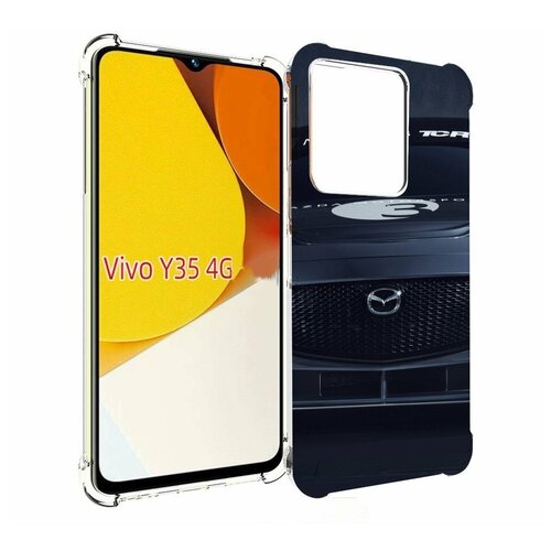 Чехол MyPads mazda мазда 3 для Vivo Y35 4G 2022 / Vivo Y22 задняя-панель-накладка-бампер