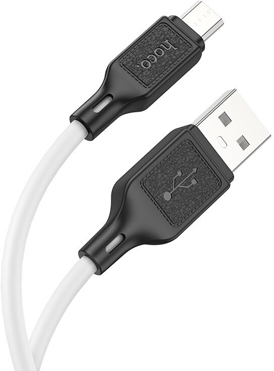 USB Кабель Micro, HOCO, X90, силиконовый, 1м, белый