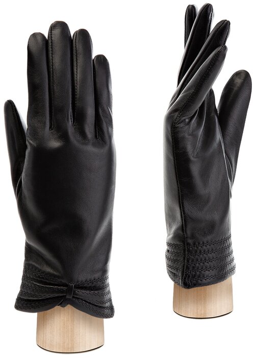 Перчатки LABBRA, демисезон/зима, натуральная кожа, подкладка, размер 8, черный