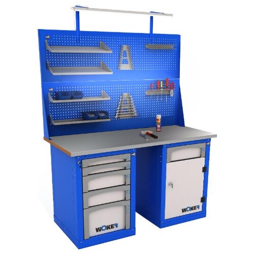 Слесарный верстак IRON WOKER WB 1500.501-1.104 универсальный в гараж,1857х1500х700