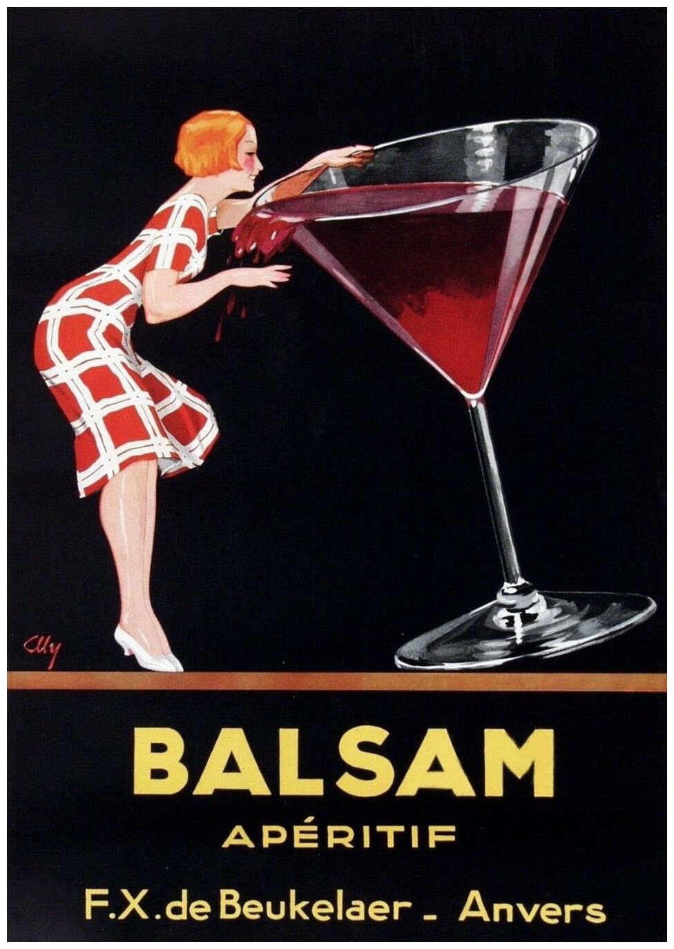 Рекламный плакат - Аперитив Balsam aperitif F.X. de Beukelaer