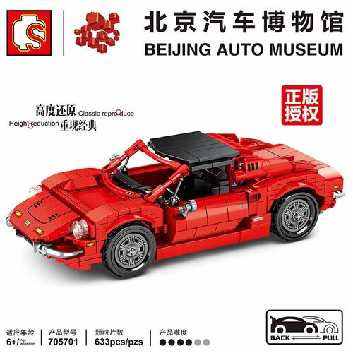 фото Конструктор sembo block 705701 пекинский автомузей: ferrari dino 246 gts, 633 детали