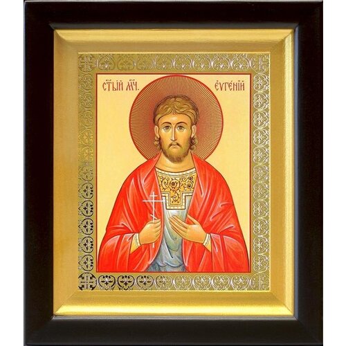 Мученик Евгений Севастийский, икона в киоте 14,5*16,5 см мученик валерий севастийский икона в киоте 14 5 16 5 см