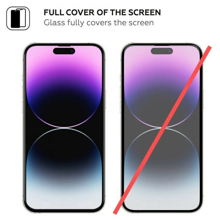 Защитное стекло HARDIZ Full Screen Cover: Premium Tempered Glass для iPhone 14 Pro Max с черной рамкой (HRD189900)