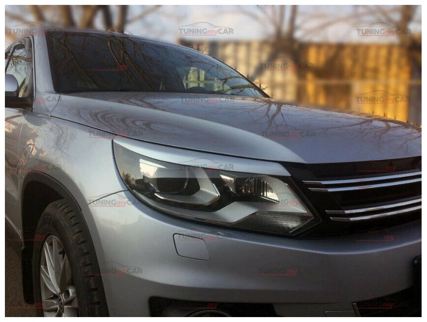 Накладки на передние фары (реснички) Volkswagen Tiguan 20112012201320142015 год