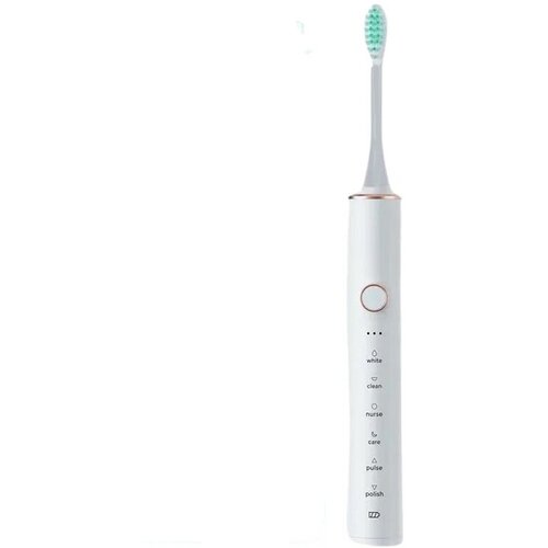 Электрическая зубная щетка ультразвуковая зубная щетка для чистки зубов и полости рта 6 режимов 4 насадки белый 95000₽