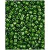 Бисер Miyuki Delica, цилиндрический, размер 11/0, цвет: Окрашенный изнутри зеленый/лай (0274), 4,5 грамма - изображение