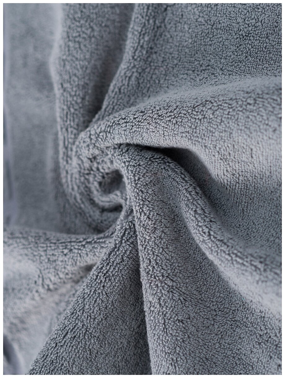 Полотенце махровое 30х60 Basic кухонное, для рук и лица, детское, 100% Хлопок, арт. B-36 серый - фотография № 6