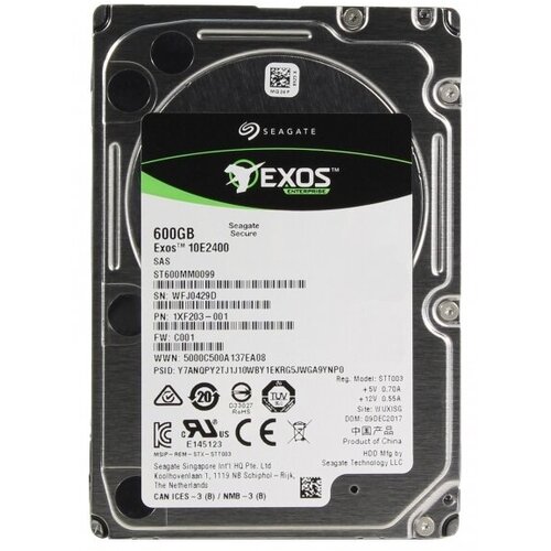 Жесткий диск Seagate 1XF203 600Gb 10000 SAS 25 HDD 18140₽