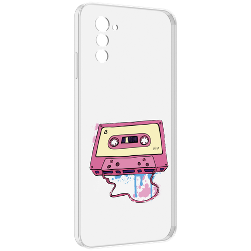 Чехол MyPads Розовая кассета для UleFone Note 12 / Note 12P задняя-панель-накладка-бампер
