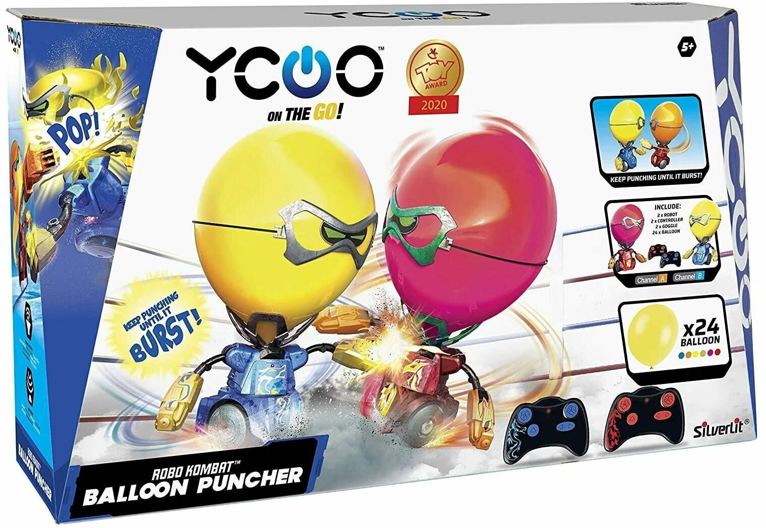 Робот YCOO ON THE GO! Robo Kombat: Ballon Puncher, синий/красный 88039