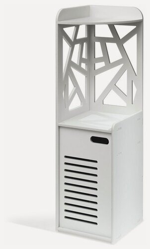 Изображение товара Шкаф-пенал Astra Corner угловой напольный для ванной комнаты из ПВХ, 20х20х83см, полка для ванной