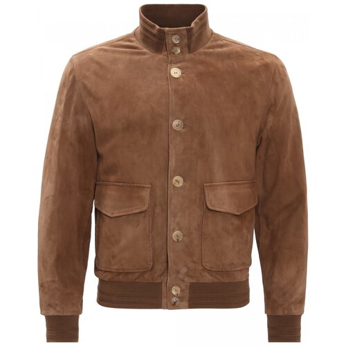 Кожаная куртка Principe di Bologna, размер 56, коричневый