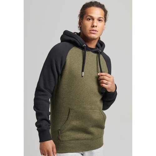 Худи для мужчин SUPERDRY VINTAGE LOGO EMB BASEBALL HOOD цвет 6UI Olive Marl/Black размер S