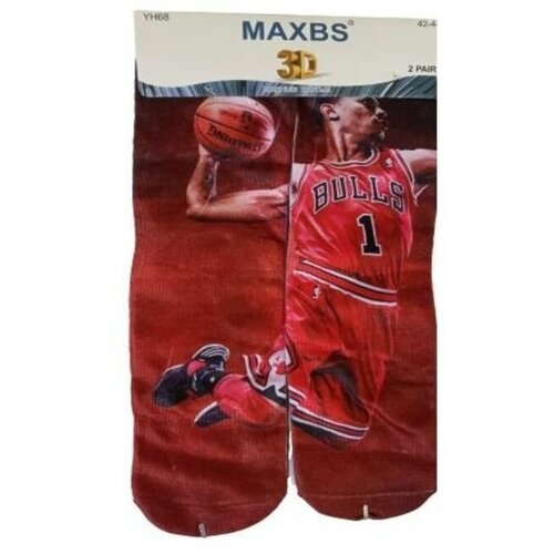фото Мужские носки maxbs, 2 пары, укороченные, размер 41-47, белый, красный