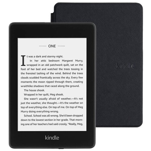 offer 01 Электронная книга Amazon Kindle PaperWhite 2018 8Gb black Ad-Supported с обложкой ReaderONE