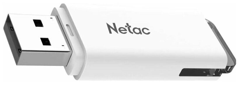 Флешка Netac U185, 32 ГБ, USB 3.0, LED-индикатор, с колпачком, белая (NT03U185N-032G-32WH) — фото 1