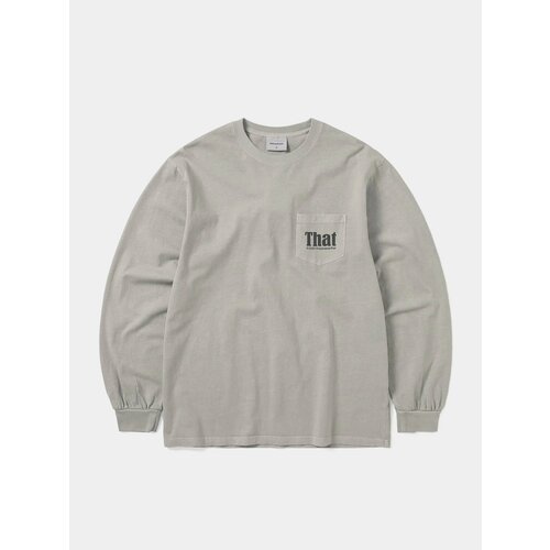 фото Лонгслив thisisneverthat that pocket l/s, размер s, , grey