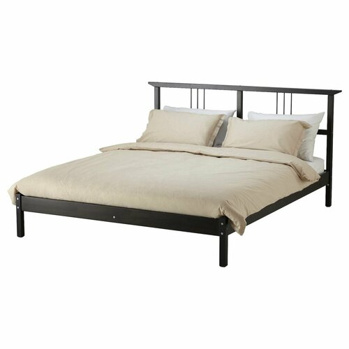 RYKENE Каркас кровати IKEA без реечного дначерно-коричневый 160x200 см 40243916 13999₽