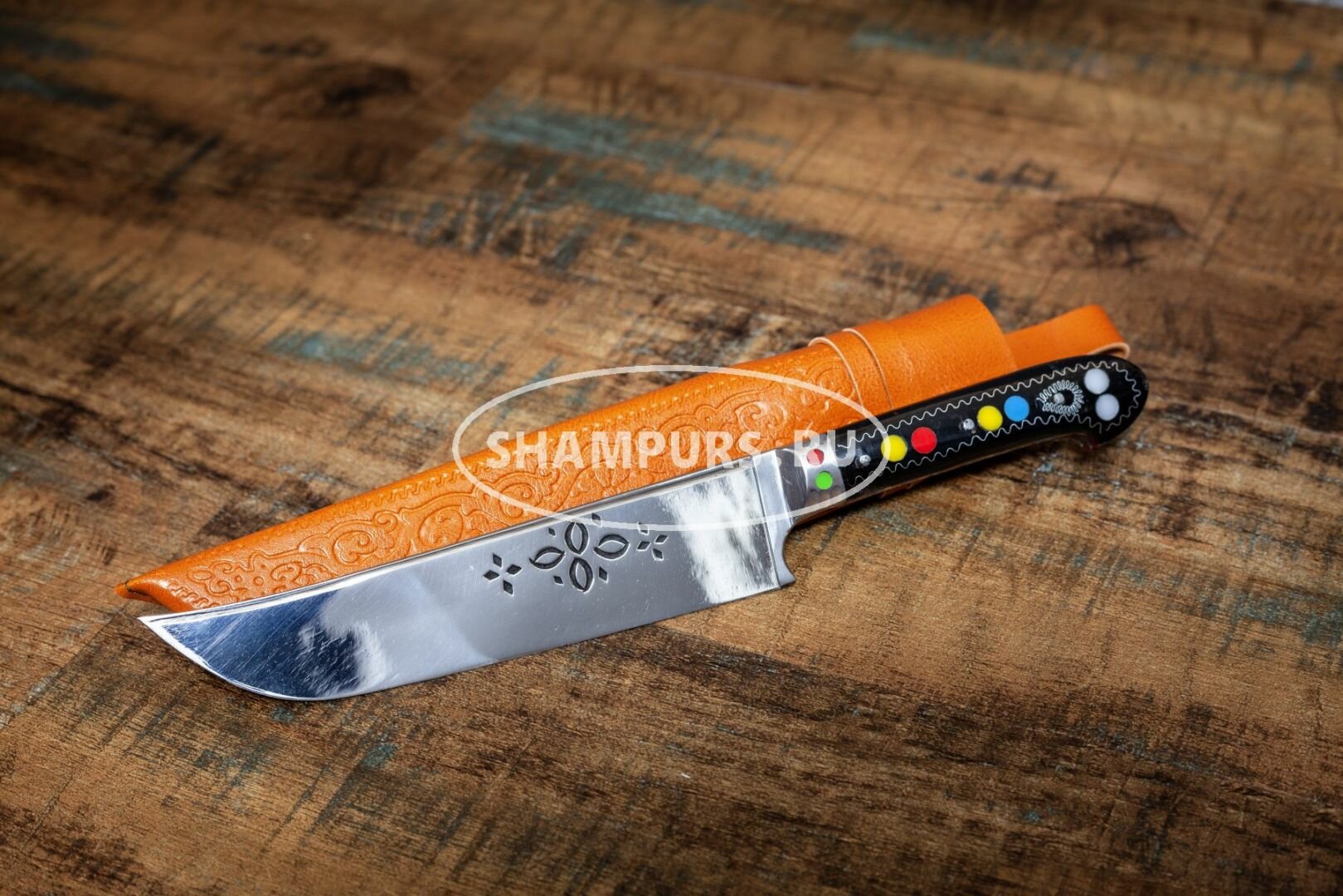 Пчак средний оргстекло нержавеющая сталь чёрный