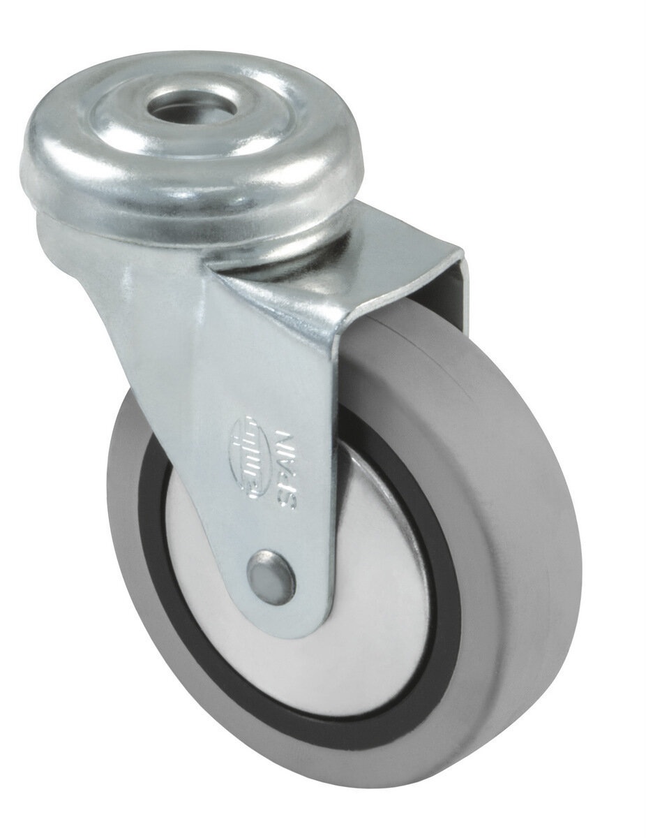 Колесо мебельное Amig мод.2504 D40 мм отверстие D82 мм без тормоза