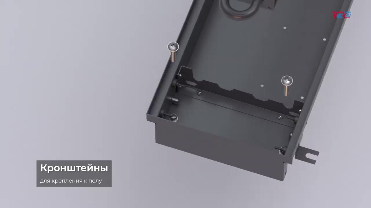 Водяной конвектор Techno Usual KVZ 200-65-1800, внутрипольный с естественной конвекцией (без вентилятора) без решетки — фото 1