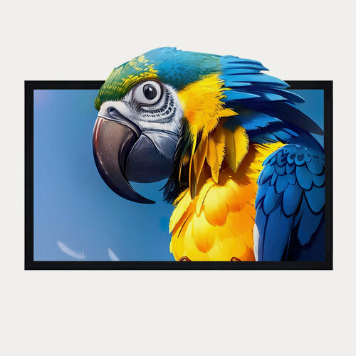 Изображение товара Экран для проектора S'OK SCFRV-266x150G 120" 16:9 на бархатной раме, High Contrast Gray, черная рама