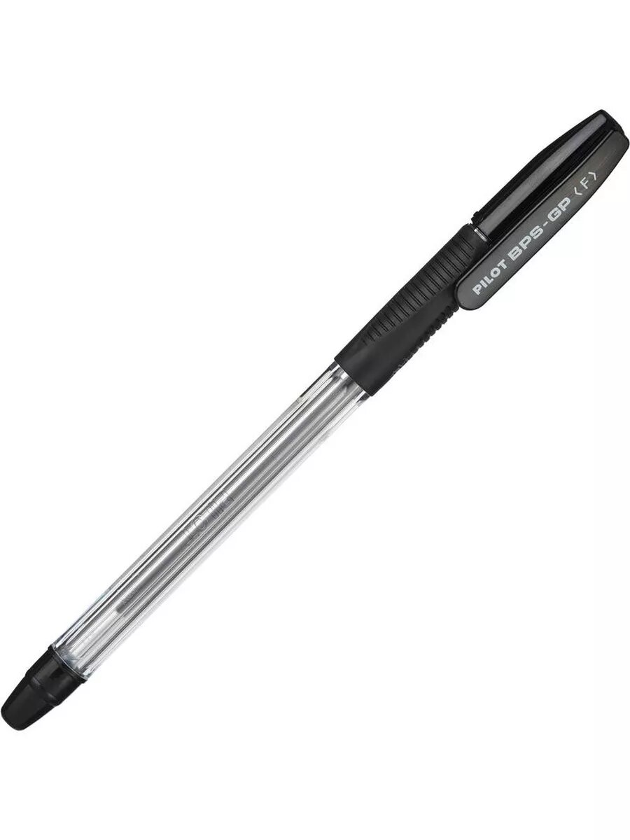Ручка шариковая 12 шт PILOT BPS-GP-F, резиновая манжета, 0,7мм, цвет чернил черный — фото 1