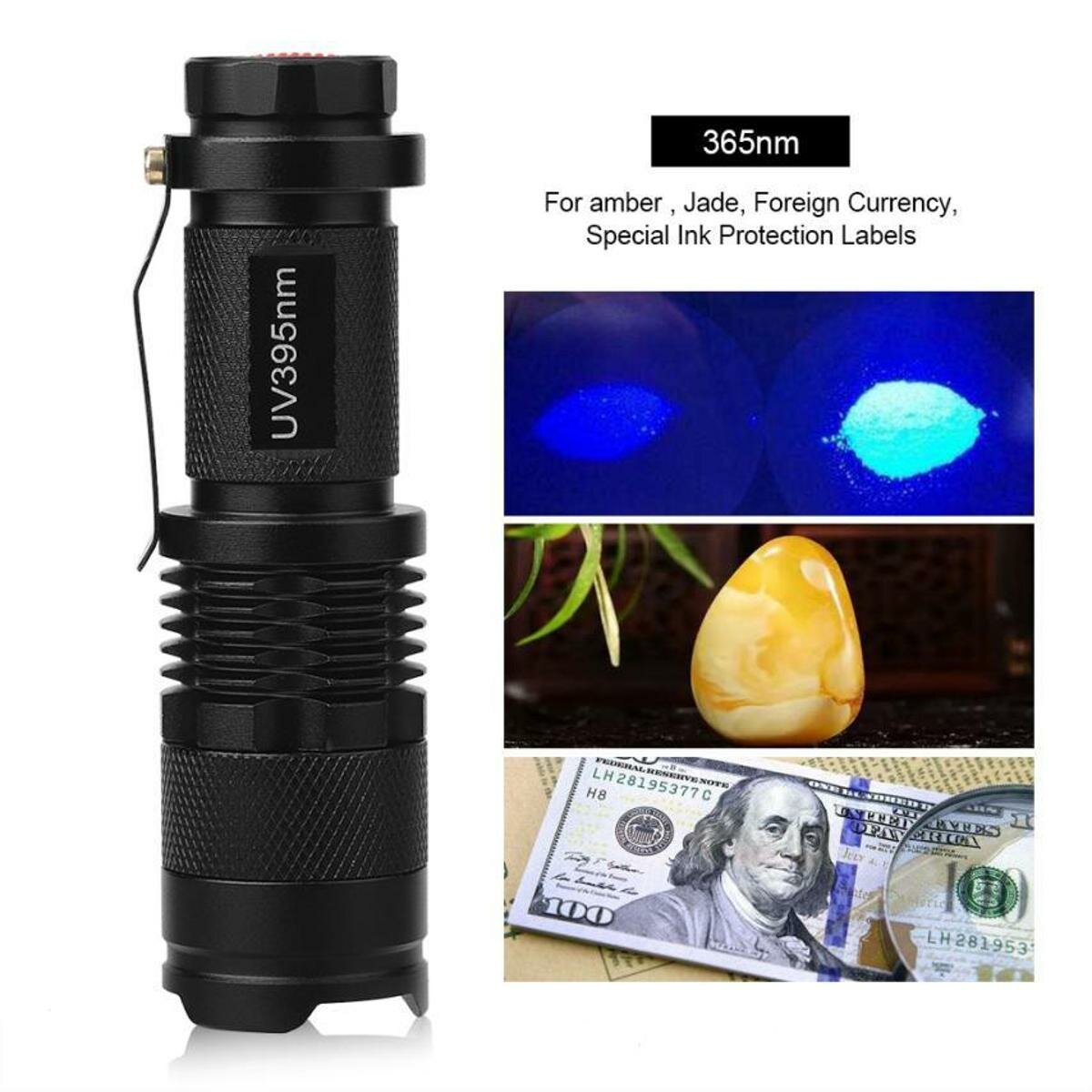 Ультрафиолетовый светодиодный фонарь Blacklight, инспекционный фонарь, 365 нм